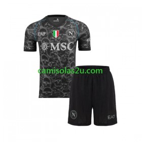 Camisolas de futebol Napoli Halloween Criança Equipamento Principal 2023/24 Manga Curta